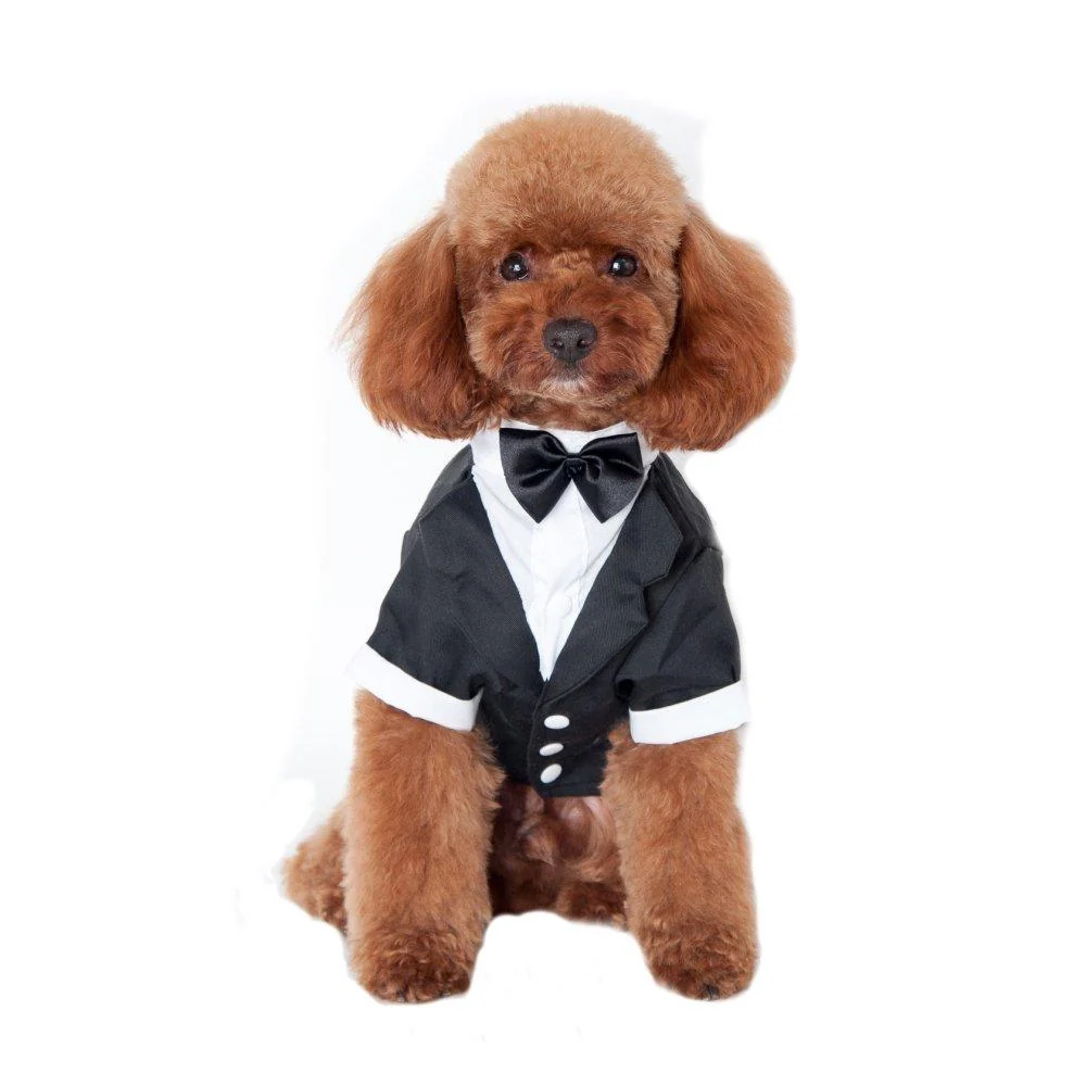 Keysui Pet Party Formal Suit Costume Dog Clothes Coat Apparel S