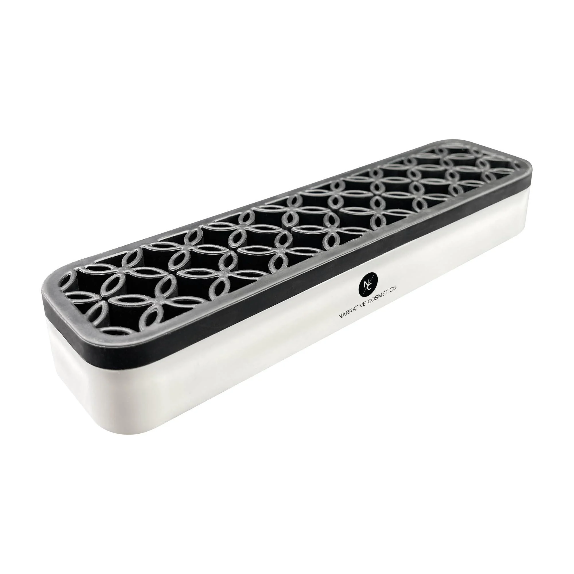 Upright Silicone Brush Holder with Square Corners - Black