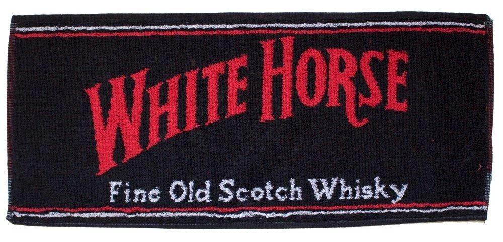 White Horse Whisky cotton bar towel 19 x 9 (pp)