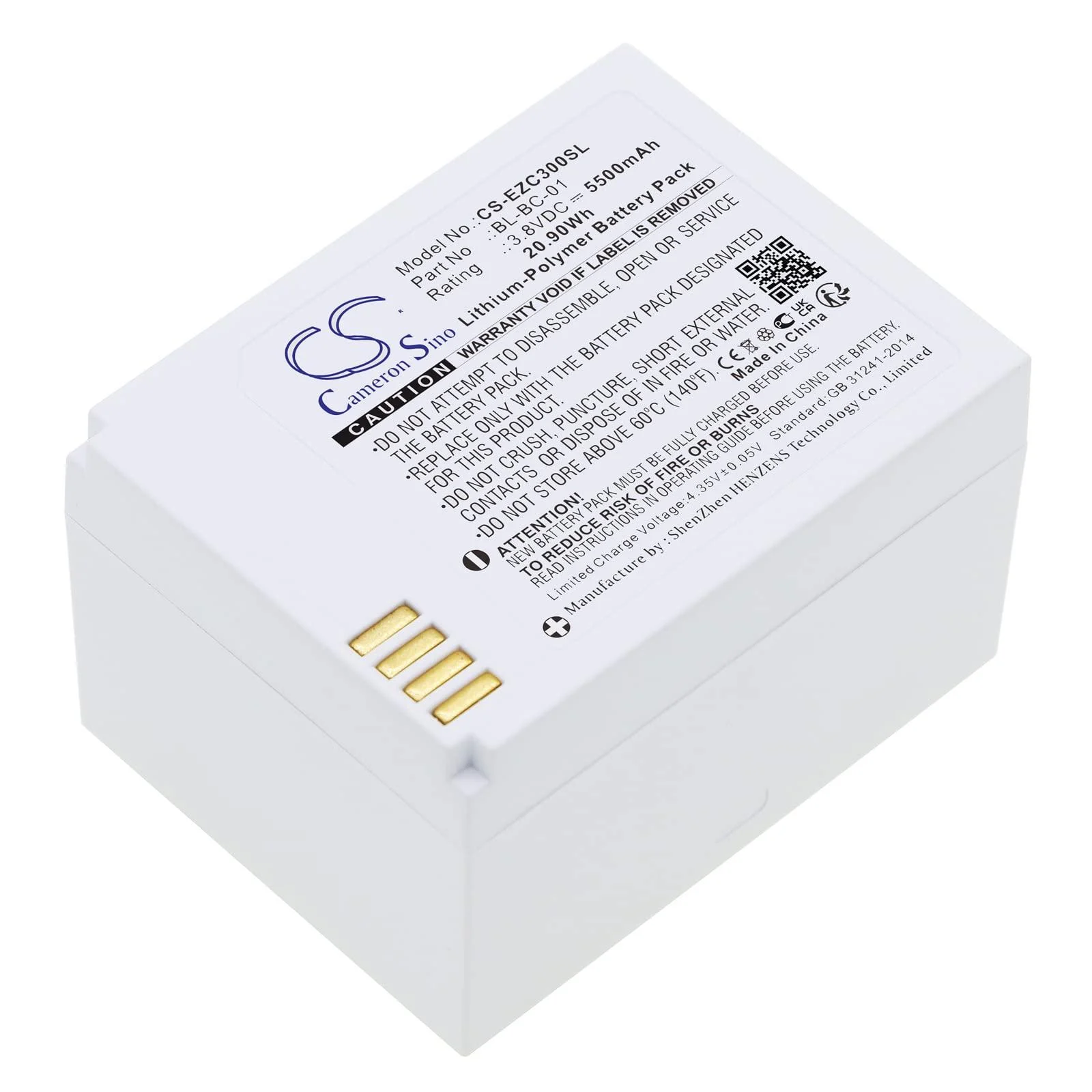 BL-BC-01 5500mAh Battery Compatible with C3A 3.8V