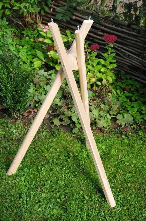 OIL TREE stand large birdhouse stand base - made of natural wood accessories