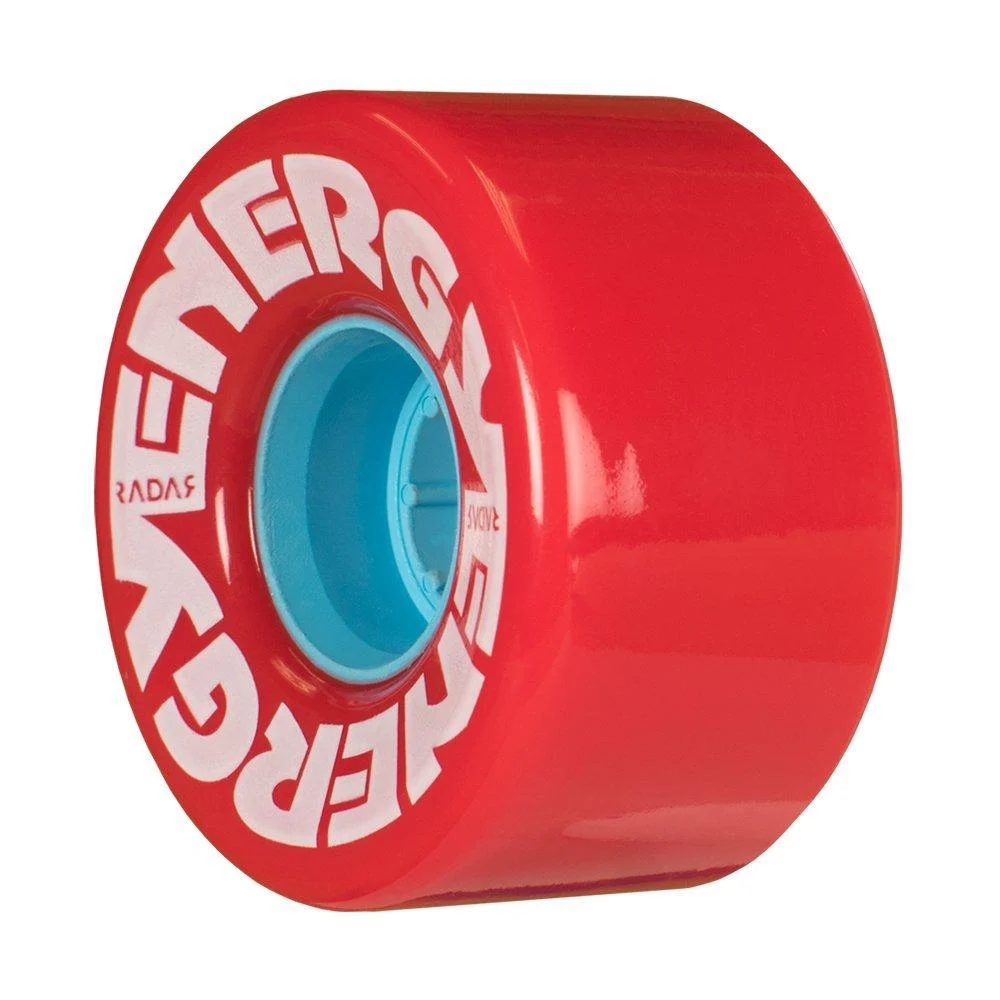Radar Wheels - Energy 57 - Roller Skate Wheels - 4 Pack of 78A 31mm x 57mm Quad Skate Wheels Red 57mm