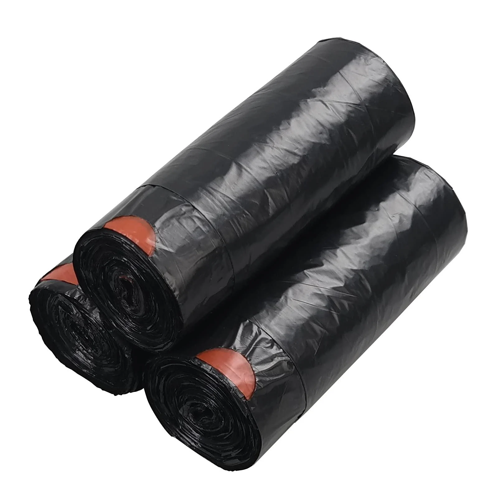 Afromy 8 Gallons Black Drawstring Trash Bags Strong Kitchen Garbage Bag for Waste Bin 6 Rolls 210 Bags