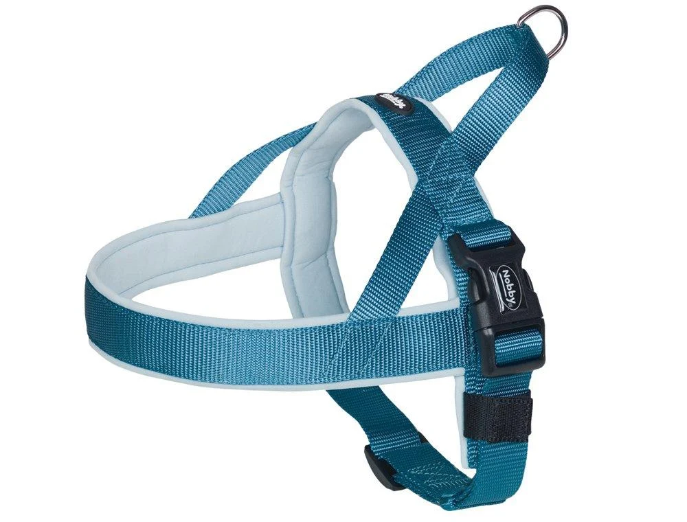 Nobby Norwegian Harness Classic Preno light blue / light blue L: 50-64 cm + 42 cm W: 25/35 mm 1 piece 1 piece (1 pack) light blue