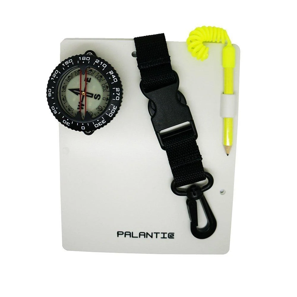 Palantic Scuba Dive Writing Slate with Compass and Pencil, 2"