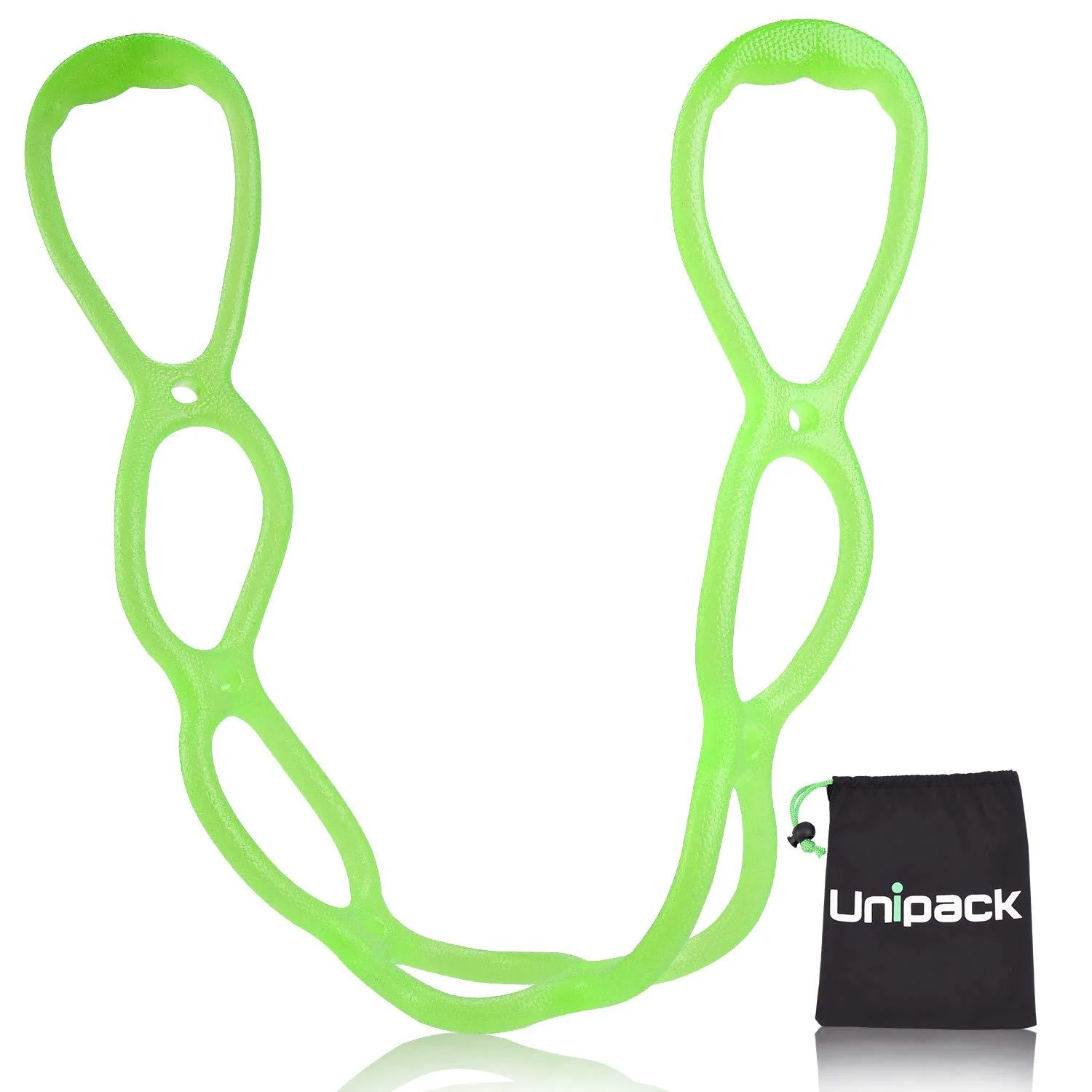 TPR Multi Ring Resistance Bands for Yoga Pilates Stretching Strength Training with Carrying Bag - Unipack