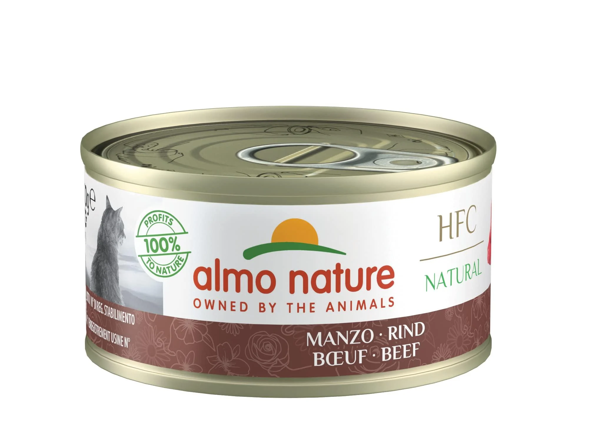 Almo Nature HFC Natural wet cat food - Beef 24 pack (24 x 70g) Beef 70 g (24 pack)