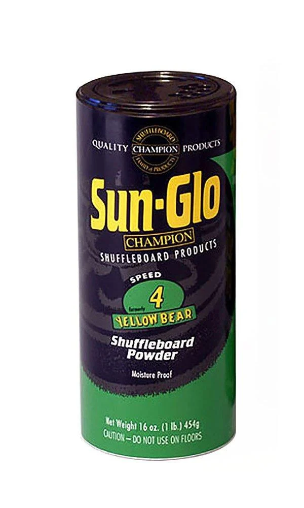 Sun-Glo #4 Speed Shuffleboard Powder Wax 16 oz Yellow #4 Speed 16 oz.