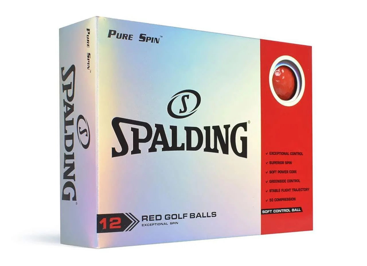 Spalding Pure Spin 12 Ball Pack - RED