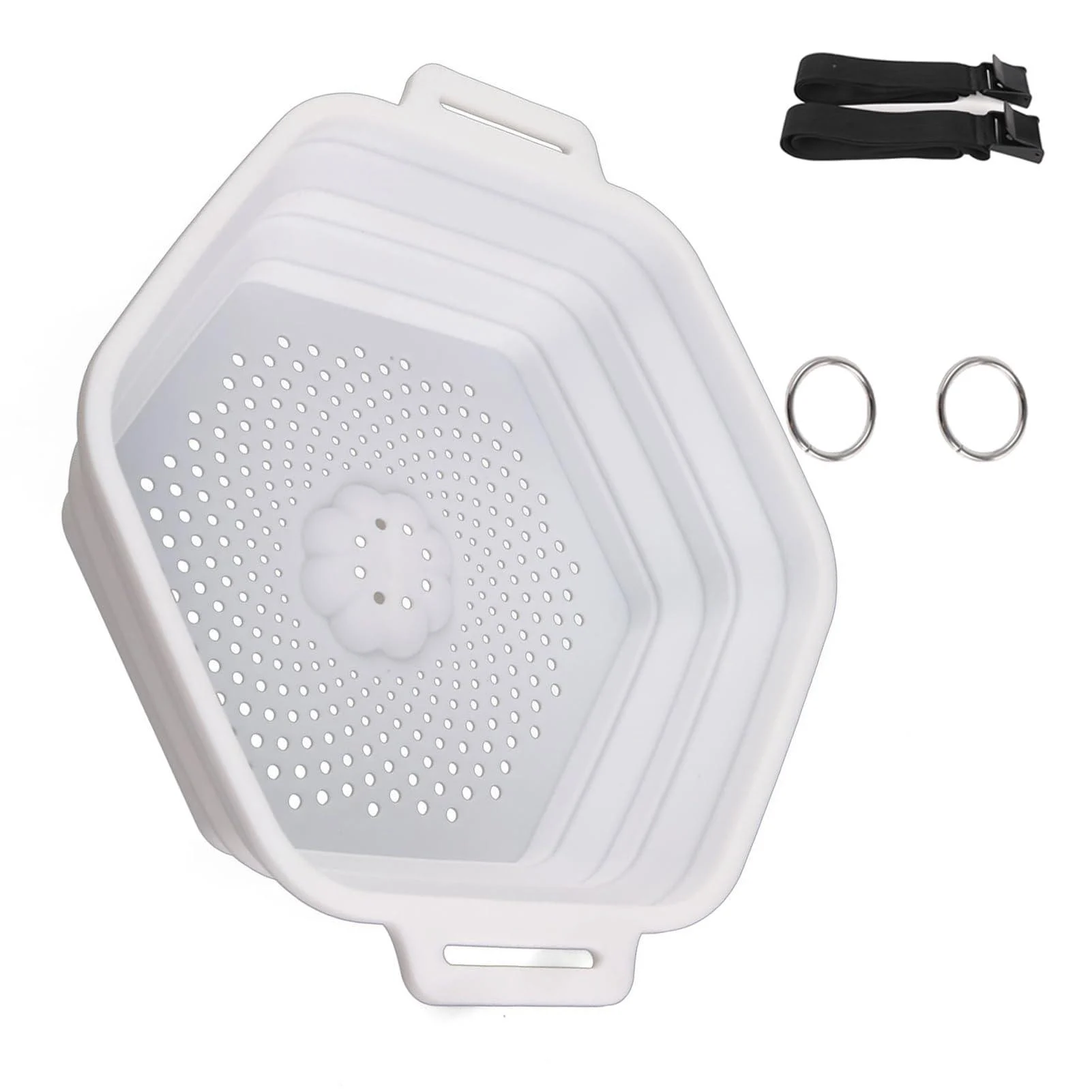 Easy Ice Bath Setup Bucket Lightweight Portable Foldable Ice Bath Barrel Foldable Silicone Ice Bath Tub Bucket with Handle Indoor Use White - Dutdsral