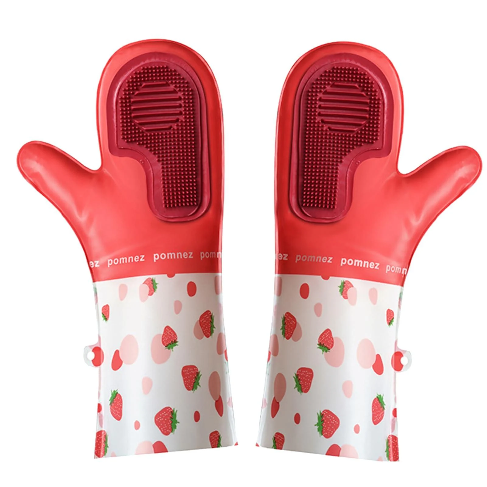 YOXIER Durable Scrub Gloves Easy-to-use Housework 2pcs Waterproof Strawberry Brush Convenient Powerful Cleaning Versatile for
