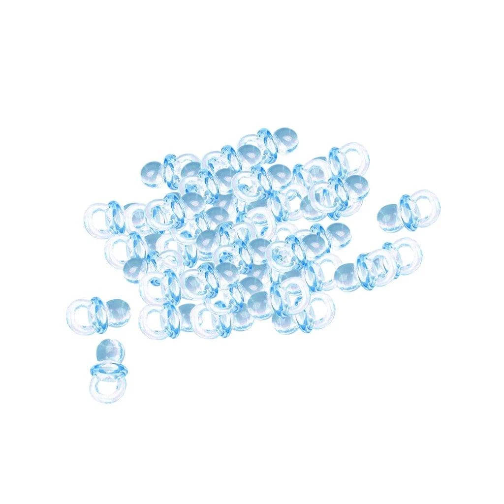 Cutefly 50pcs Mini Pacifiers Baby Shower Pacifiers - Blue one size Blue One Size