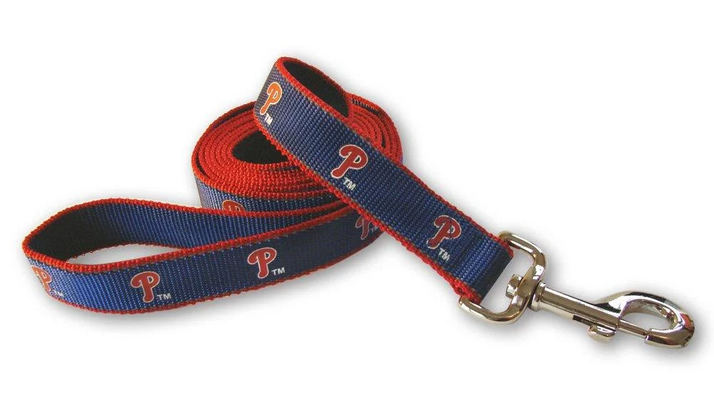 MLB Philadelphia Phillies Reflective Dog Leash, Small Philadelphia Phillies Small Reflective - Sporty K9