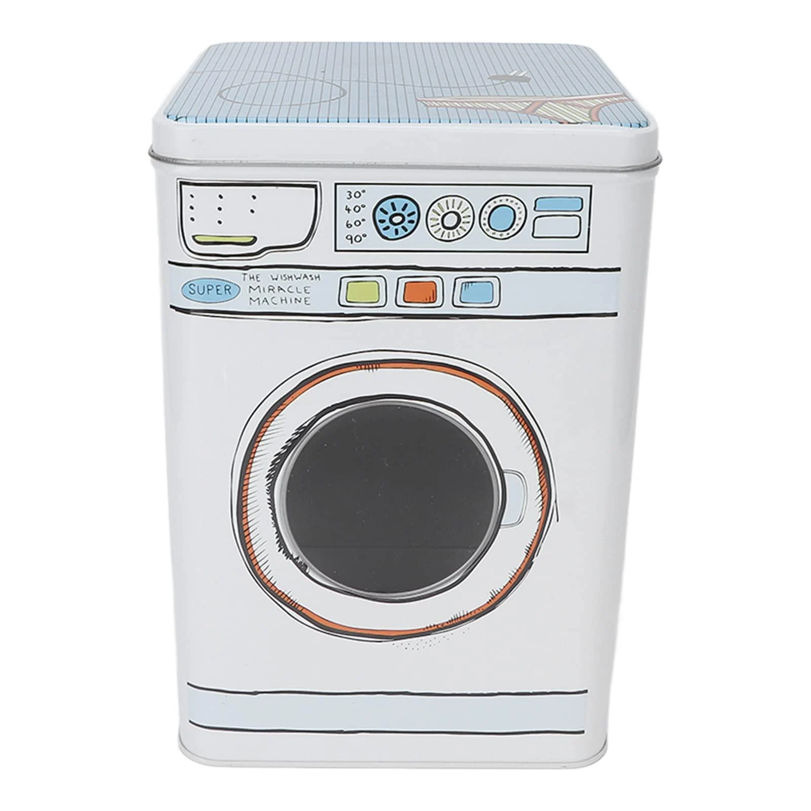 Metal Laundry Room Container Laundry Powder Metal Box Large Capacity Metal Laundry Detergent Canister Container for Storing Washing Tablets Blue - Generic