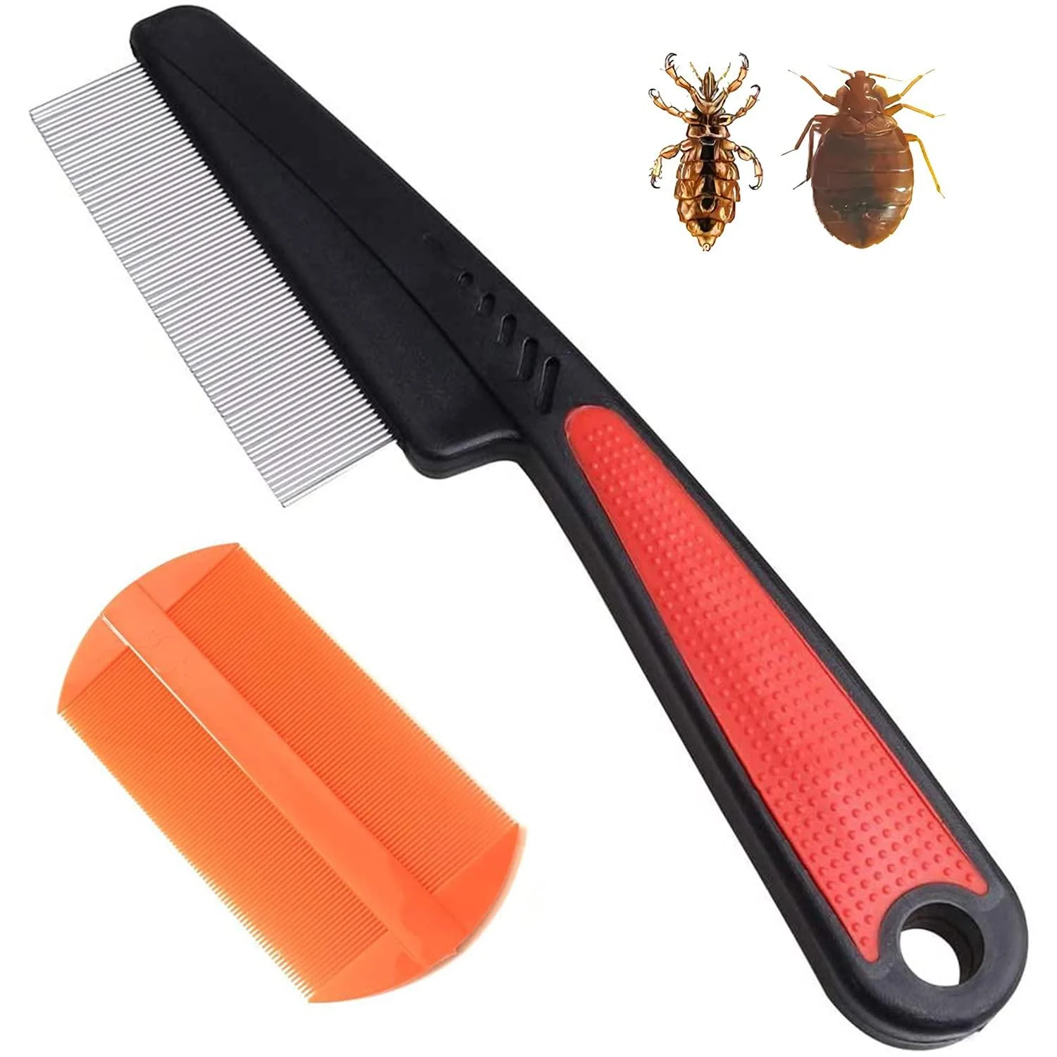 DAWRIS 2 Pcs Pet Grooming Dematting Comb Flea Comb for Dogs and Cats to Remove Fleas Remove Loose Undercoat Knots Mats and Tangled Hair