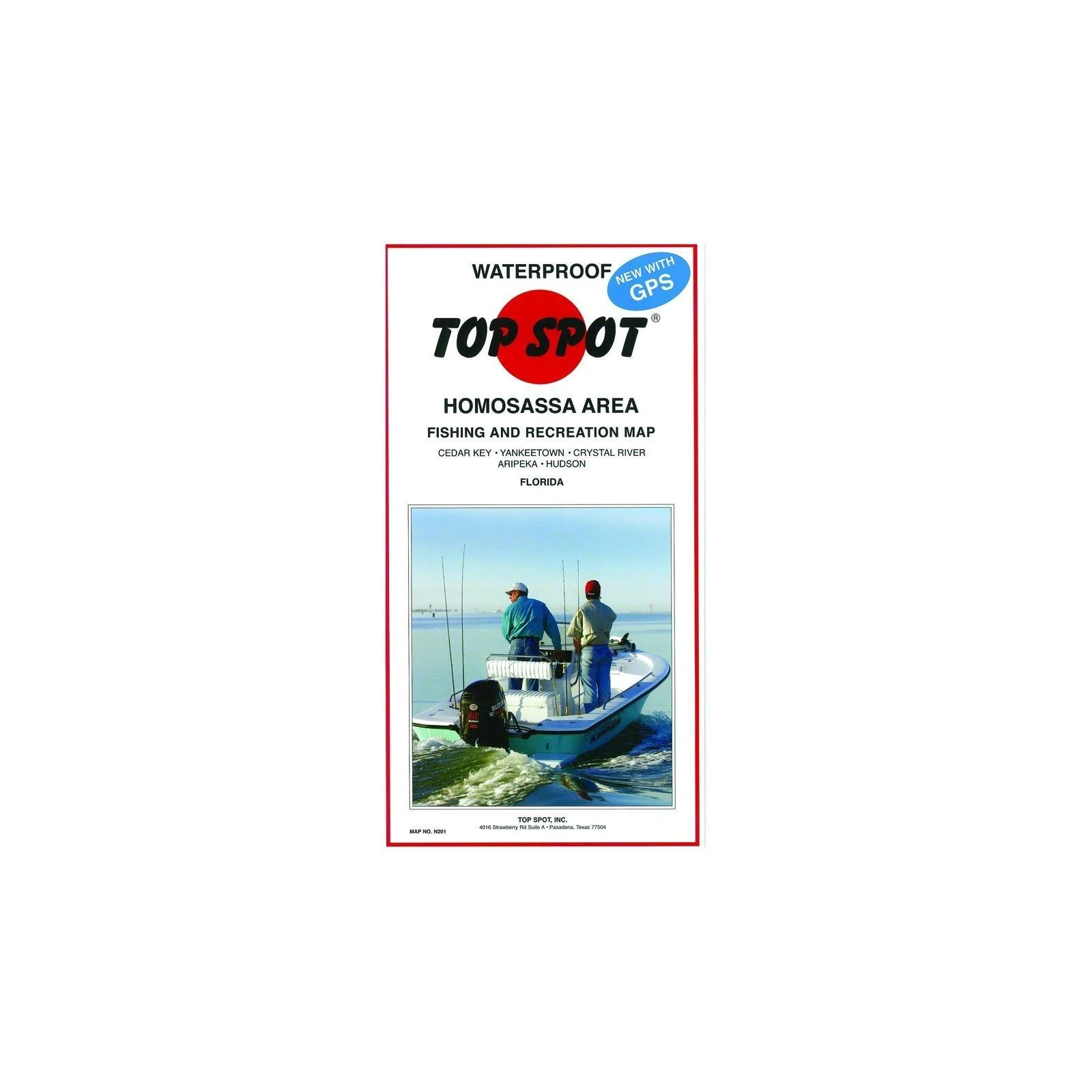 Topspot Fishing Map for Homosassa Area