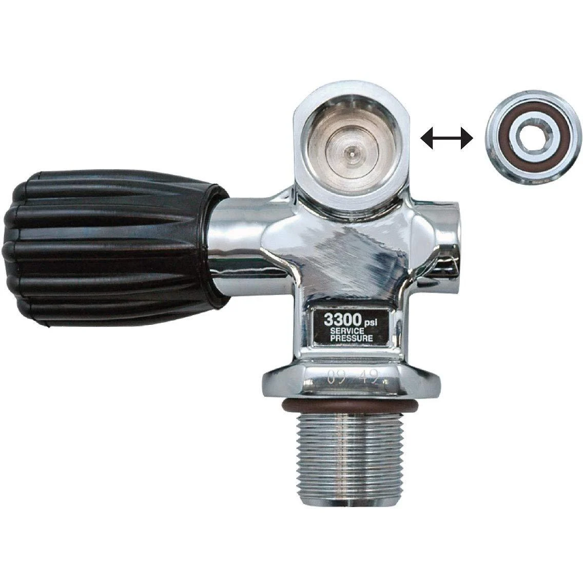 XS Scuba Thermo Din/Yoke Valve Pro 3300 PSI EANX0