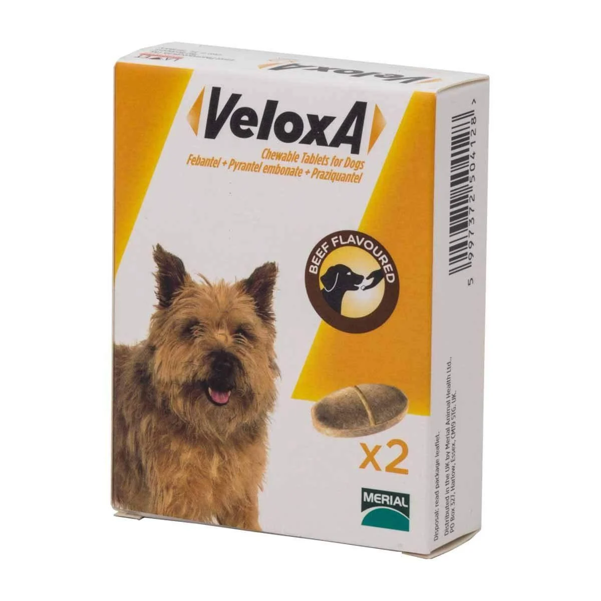Veloxa Chewable Dog Wormer 4 Tablets