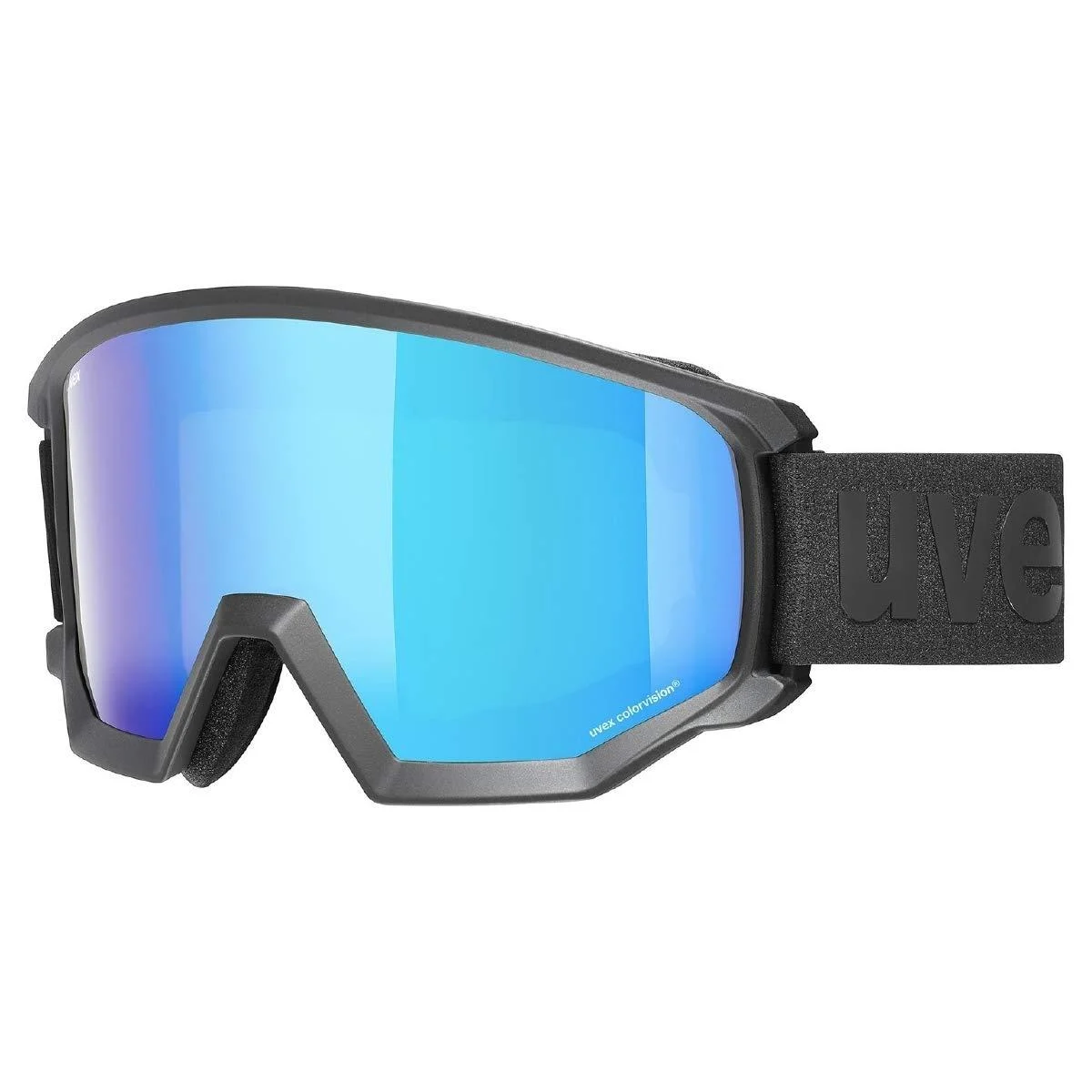 Uvex Unisex Athletic Cv Ski Goggles (Pack of 1) black matt/blue-yellow One Size Single