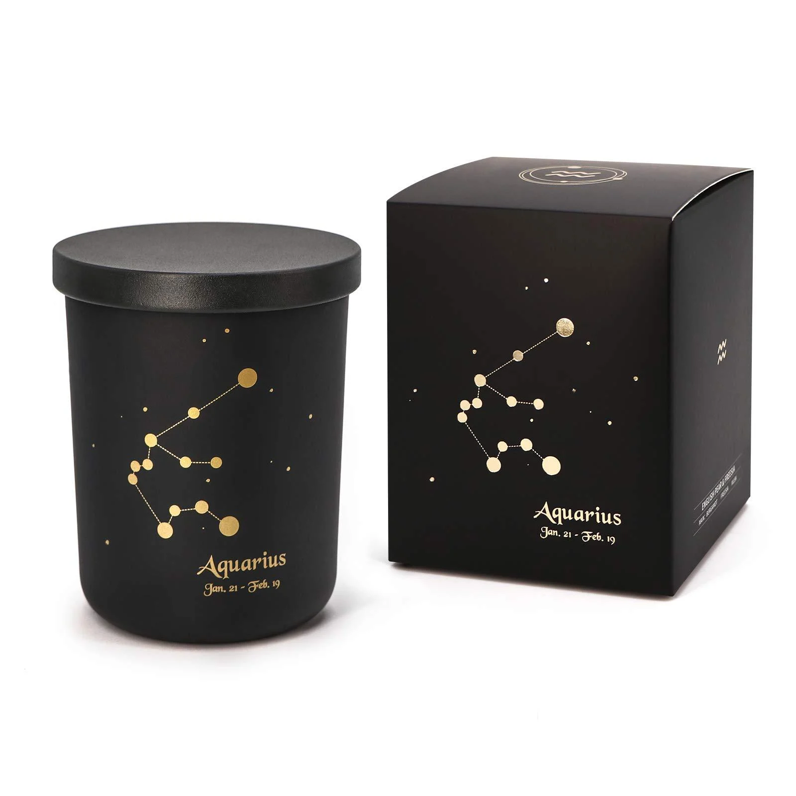 Aquarius Constellation Scented Natural Soy Candle Home Relaxing Aromatherapy Candle 50 Hours Burn - BABAYA