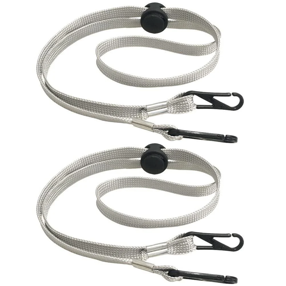 Vasana 2 pieces removable hatching cint windproof belt clip adjustable cord closure with spring-loaded stop lock for fishing boating golfing
