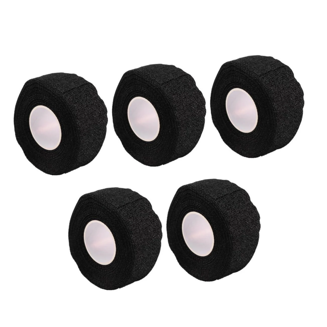 FRCOLOR 5pcs Sports Self-Adhesive Sports Tape First Aid Tape Black 2.5X9.1CM