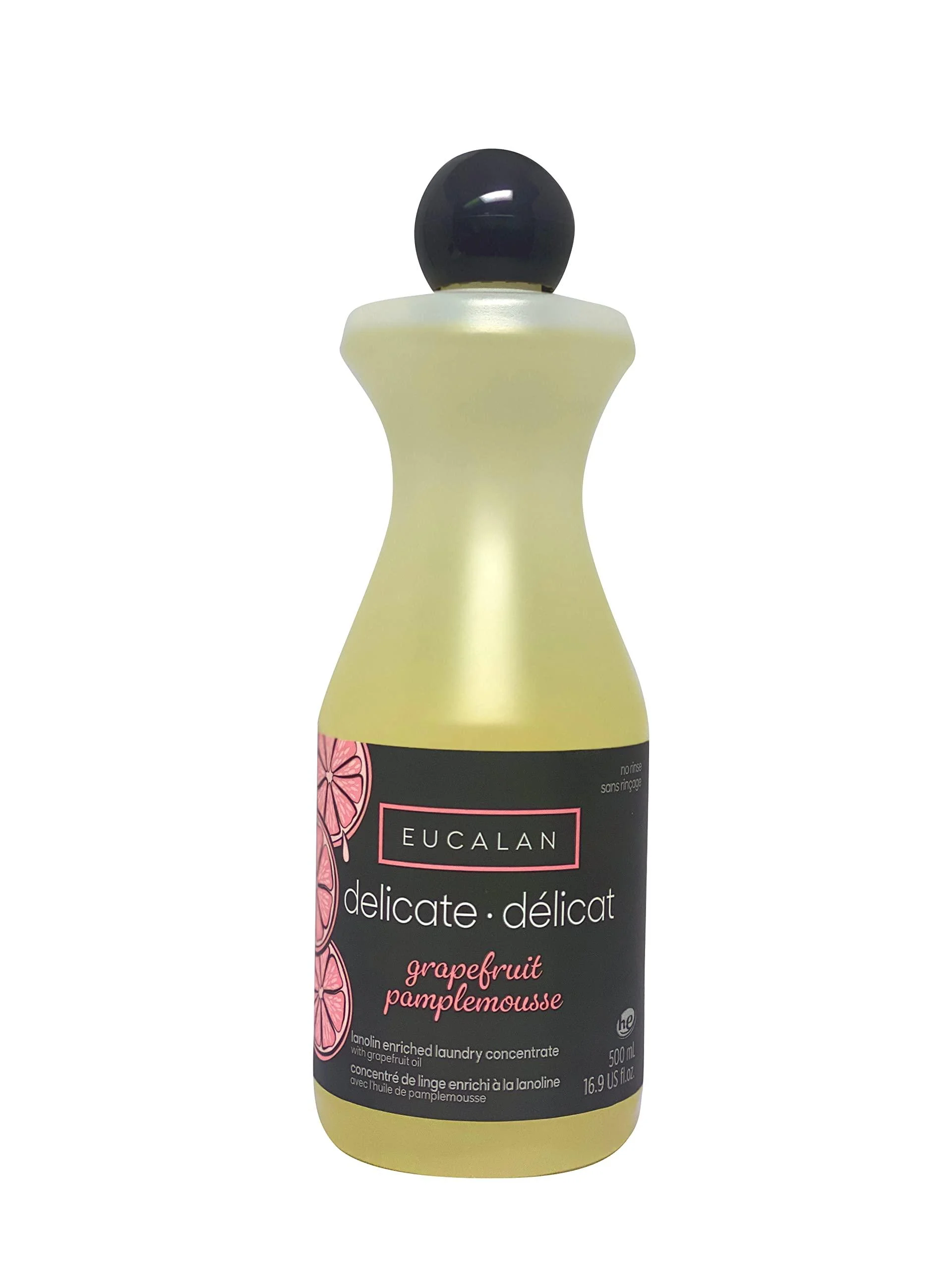 Eucalan - Concentrated Laundry enriched with lanolin - Ecological Delicate Suitable for Wool Crocheted and Knitted - Grapefruit 1x 500 ml