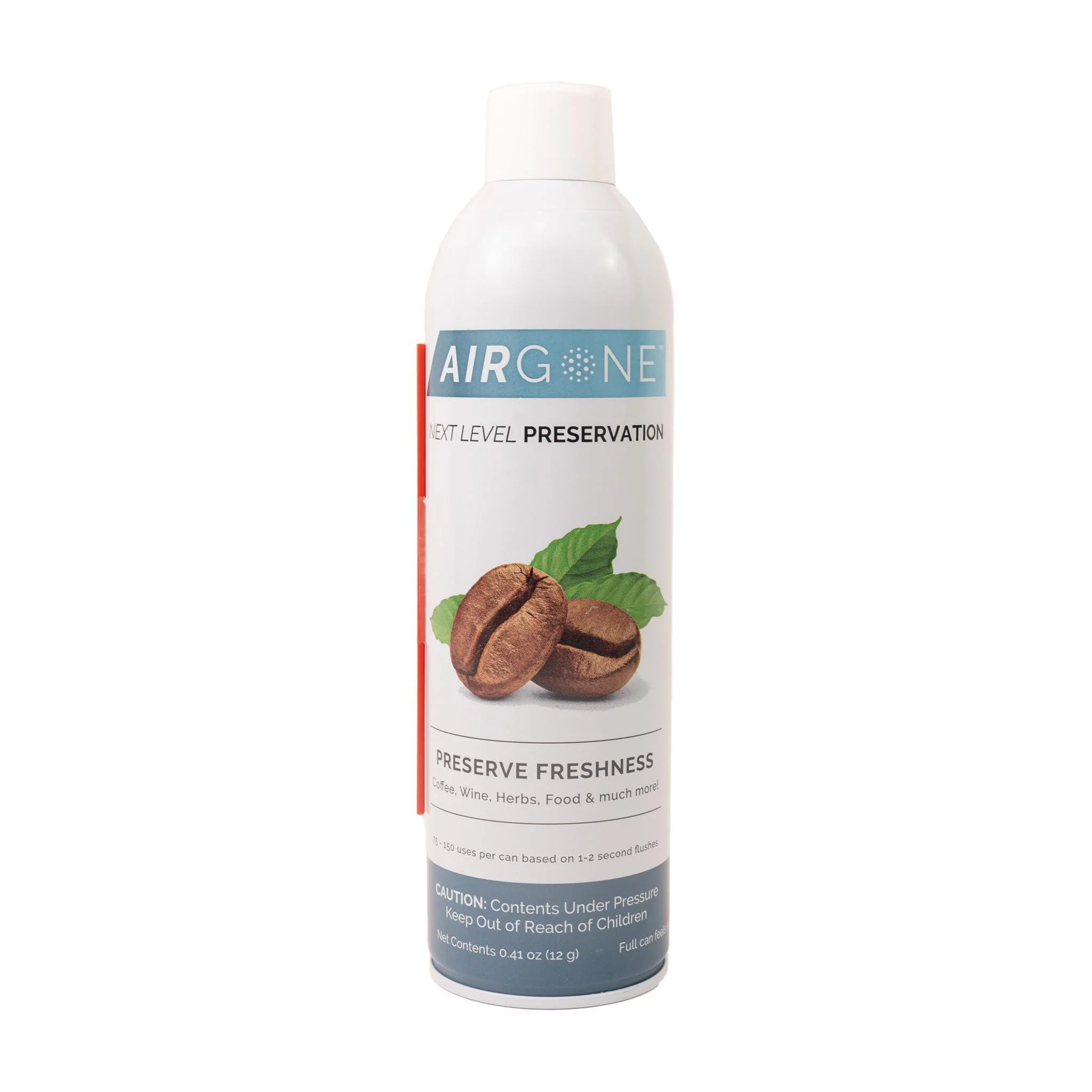 Airgone Argon Gas Flush for Wine Coffee and Food Preservation - Fresh Port and Airscape Preserver Accessory - Extend Freshness Protect Taste - Food Grade Inert Gas Argon Spray Canister