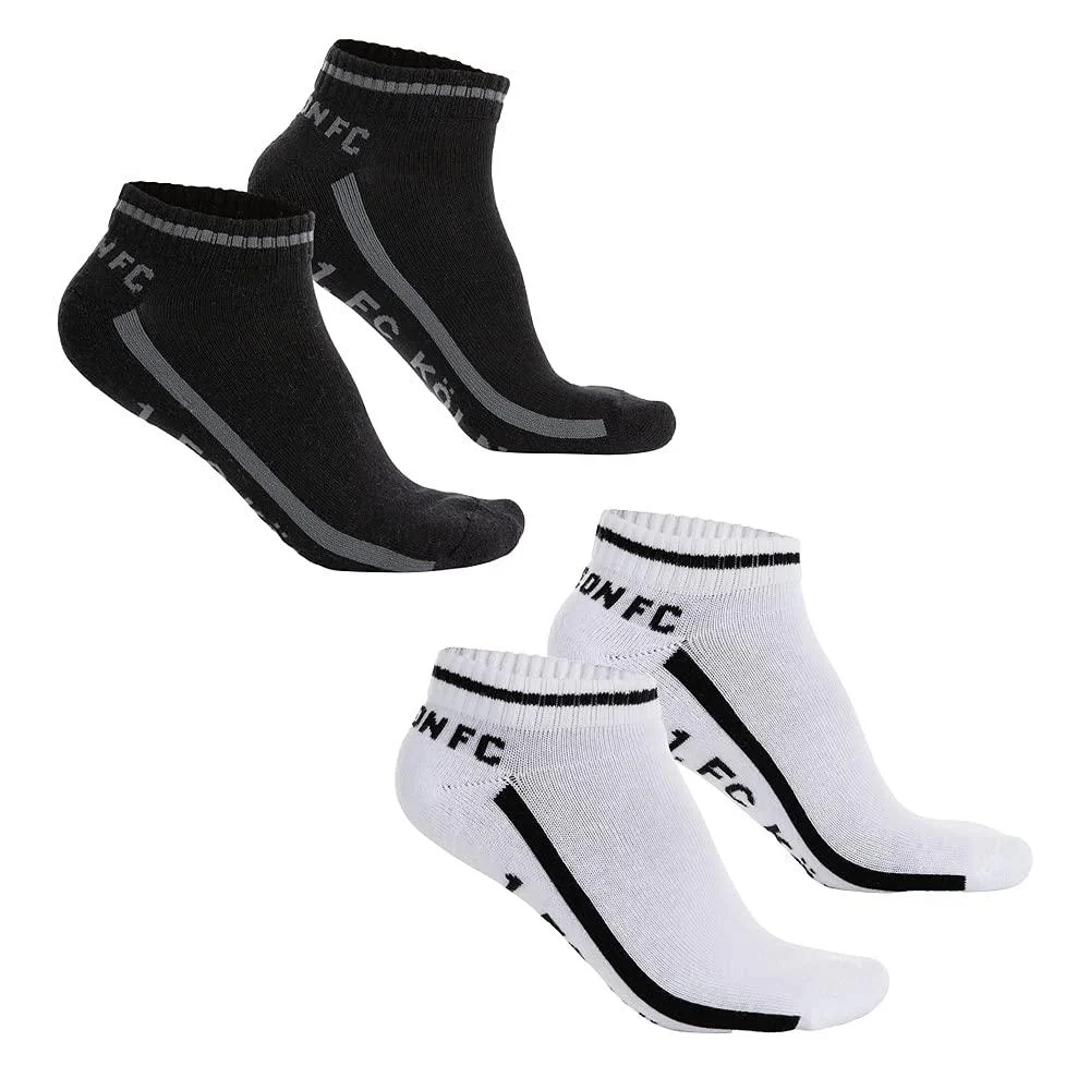 1. FC K ln set of 2 sneaker socks size 39-46 43-46 black white
