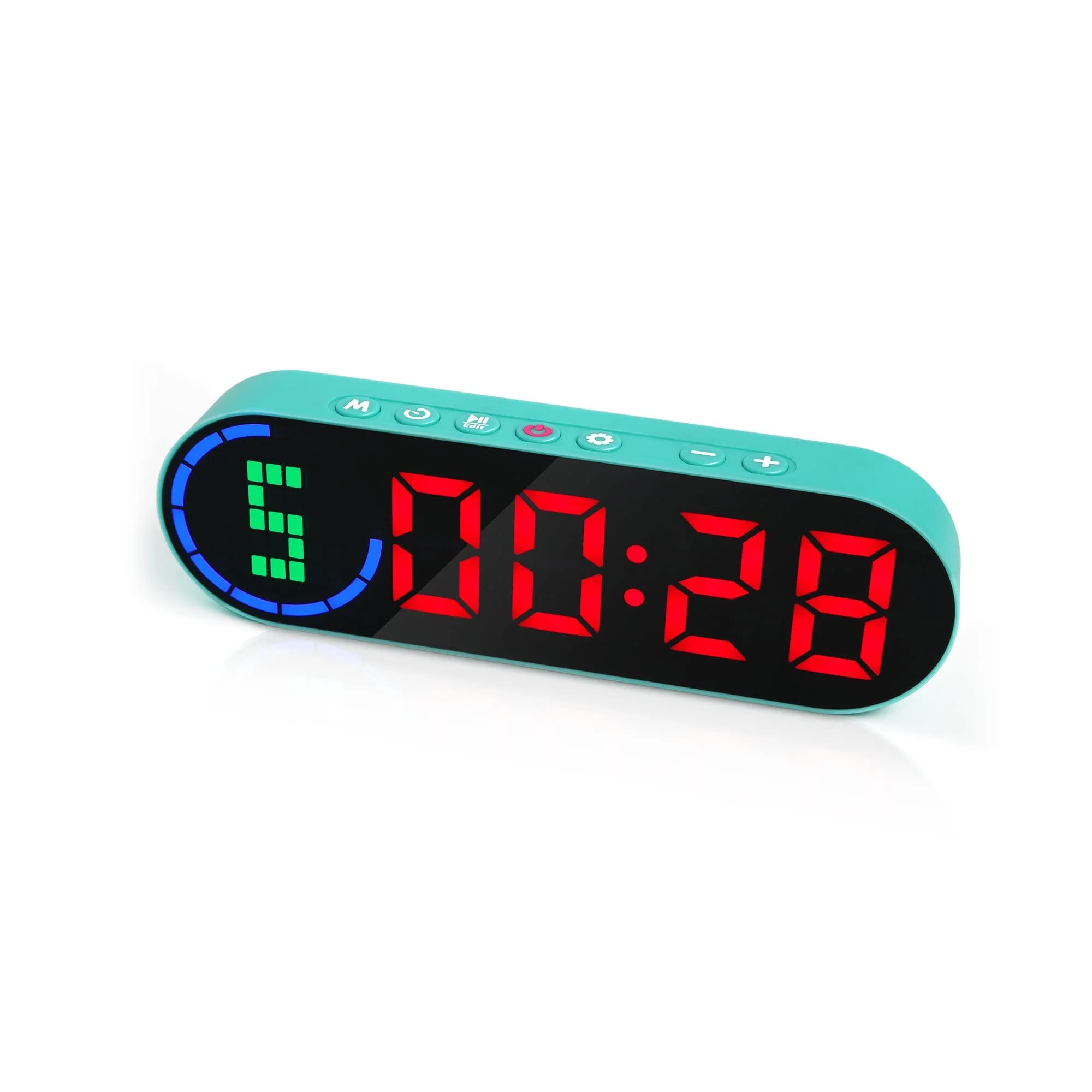 Portable Gym Timer for Home Gym Digital Workout Interval Timer with Time Progress Bar/Rounds Memory Function Countdown Stopwatch Easy to Use Fit Boxing Tabata HIIT Emom Fitness - LUCORB