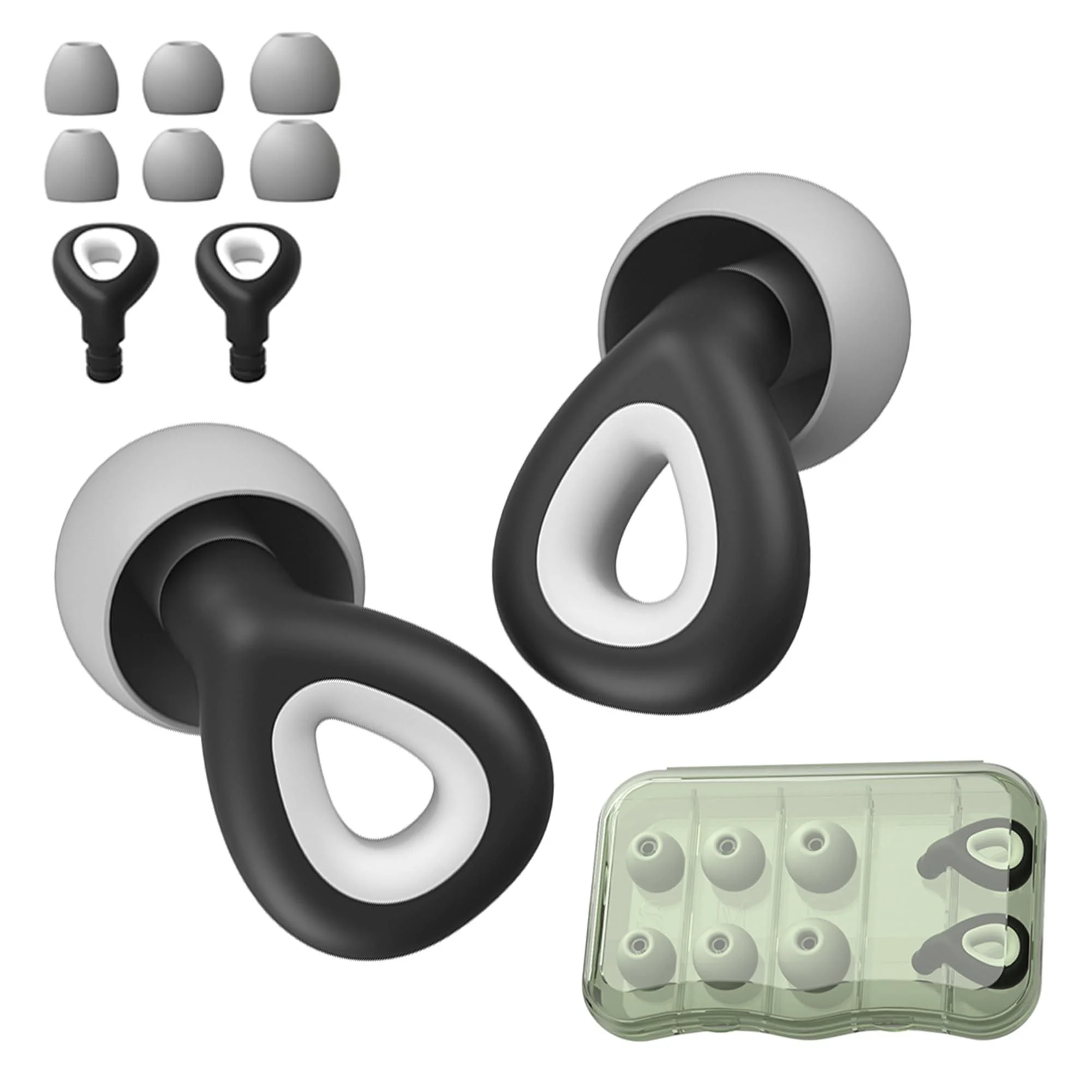 Ear Plugs Noise Cancelling 6 Pack Ear Plugs for Concerts Reusable Earplugs for Noise Reduction Silicone Ear Plug for Adult with Soft Hearing Protection with Concert Work Airplane Musicians - LabTabBa
