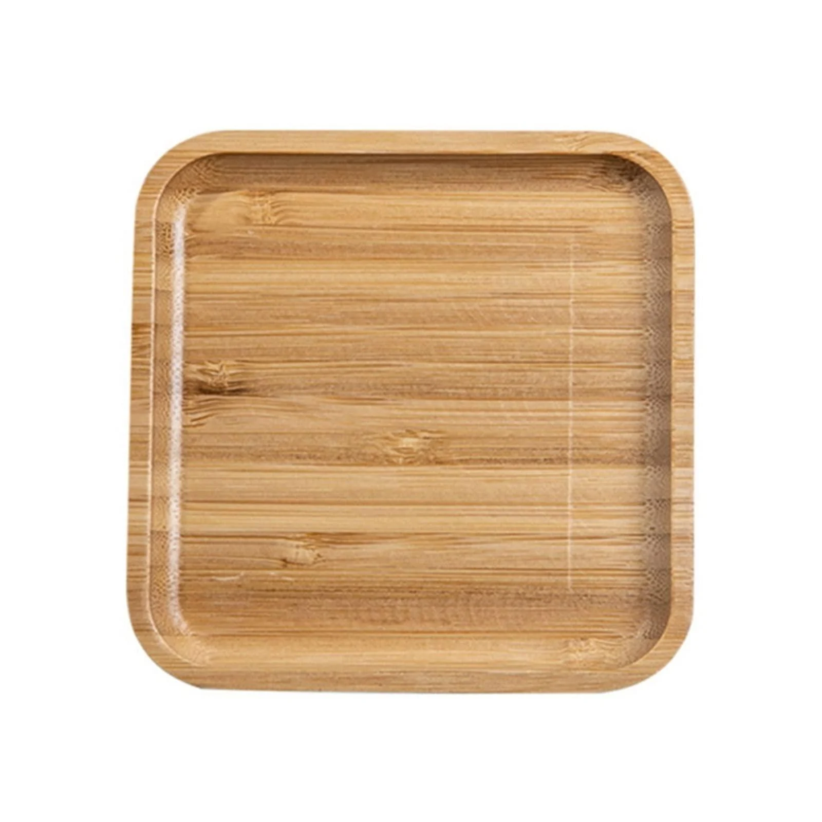 Serving Serving Trays Fruit Dessert Cake Snack Candy Platter Wooden Bamboo Bowls Organization Kitchenware 11*11cm - RAZZUM