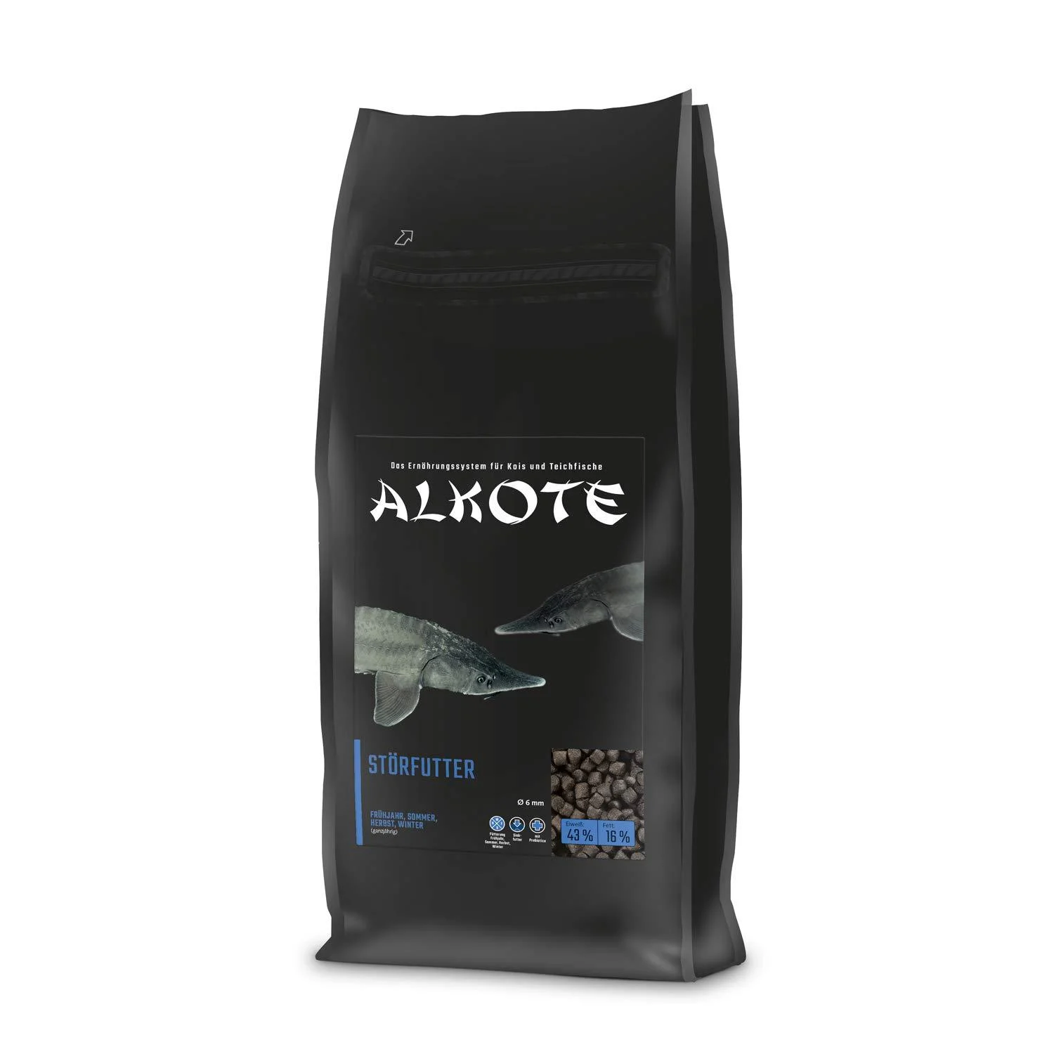 AL-KO-TE 4-season feed for ornamental sturgeons sinking pellets 6 mm main feed premium 3 kg