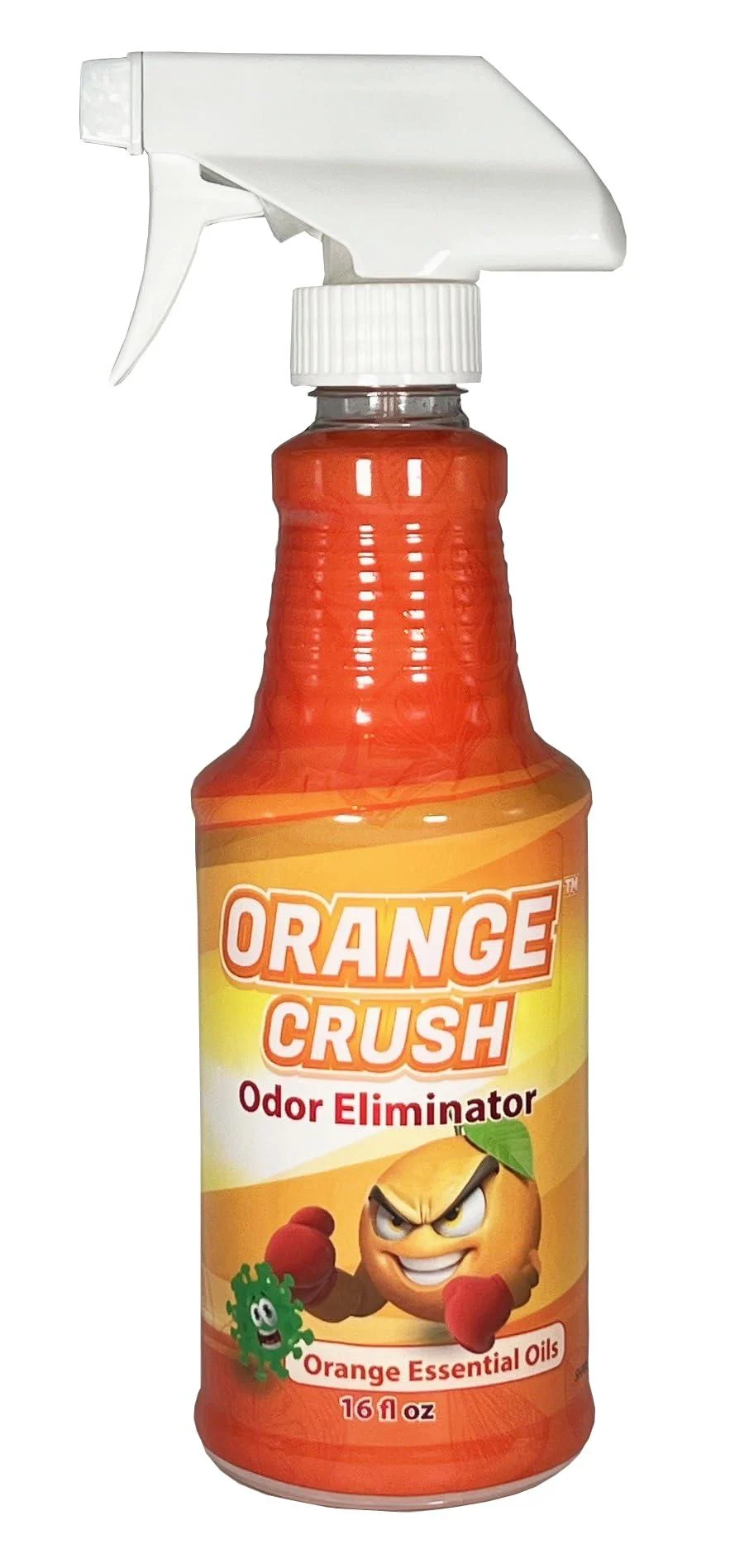X-O Orange Crush Odor Eliminator - Ready To Use - Natural Orange & Citrus Essential Oils Effective on Carpet Floors & Furniture for Neutralizing Household Odors including Pet Smells (16oz) 1 Count (Pack of 1)