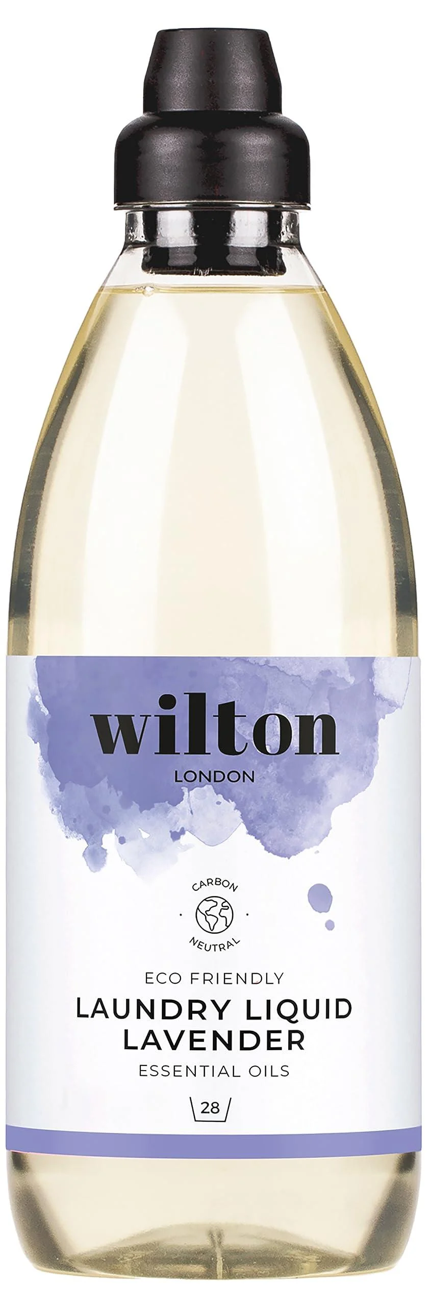 Wilton London Eco Friendly Lavender Laundry Liquid 28 Washes - Non-Bio - Plant-based & Biodegradable Laundry Detergent - Packed with Essential Oils - Made in UK - 1 Litre Lavender 1.00 l (Pack of 1)