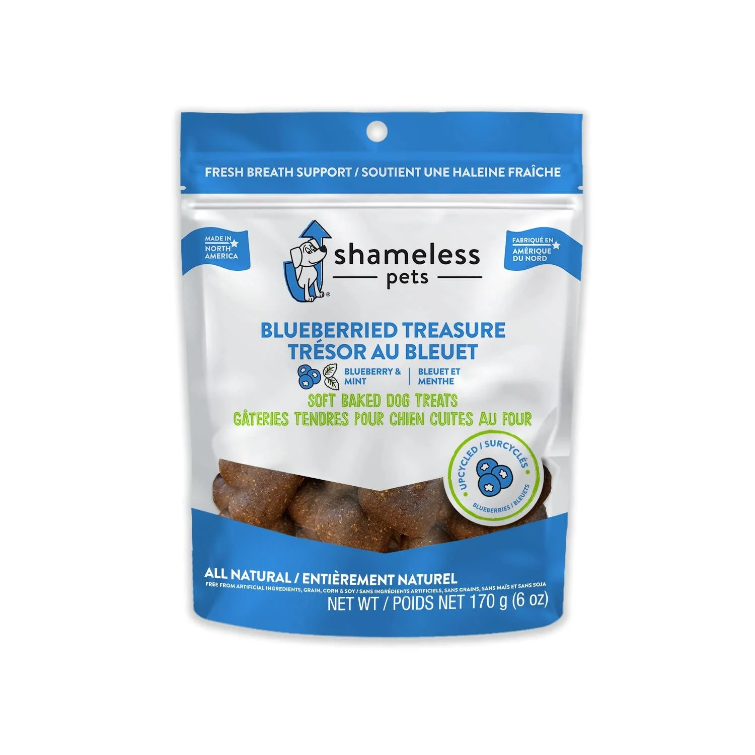 Shameless Pets Blueberried Treasure Soft Baked Dog Treat Blueberry/Mint - 170 g Soft-Baked