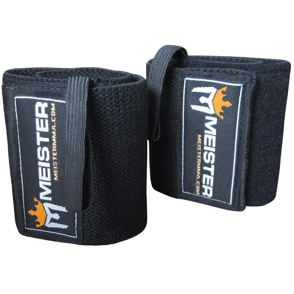 Meister wrist bandages with thumb loop elastic black