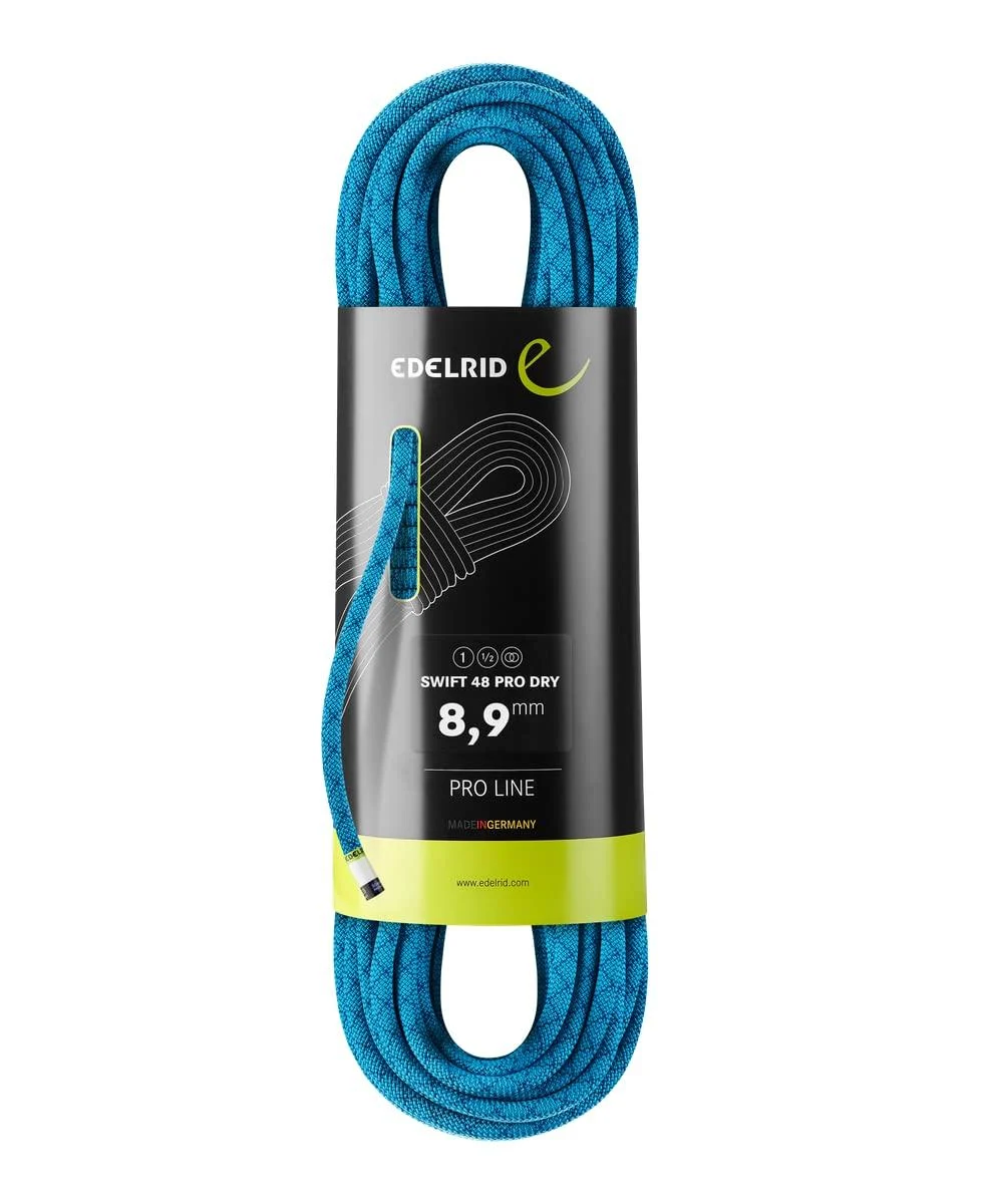 Edelrid Swift 48 Pro Dry Rope 8.9mm x 60m blue Icemint (329) 60m