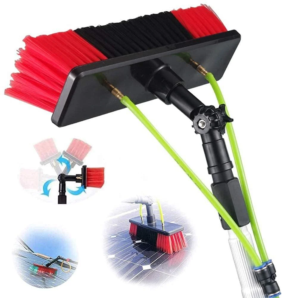 Photovoltaic Panel Cleaner - Water Fed Telescopic Brush for Efficient Washing - Cleaning Equipment Extension Pole Washing Set 12M