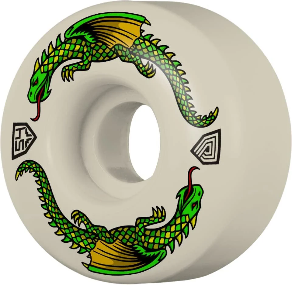 Powell Peralta Dragon Formula 93A Skateboard Wheels White 56mm x 36mm