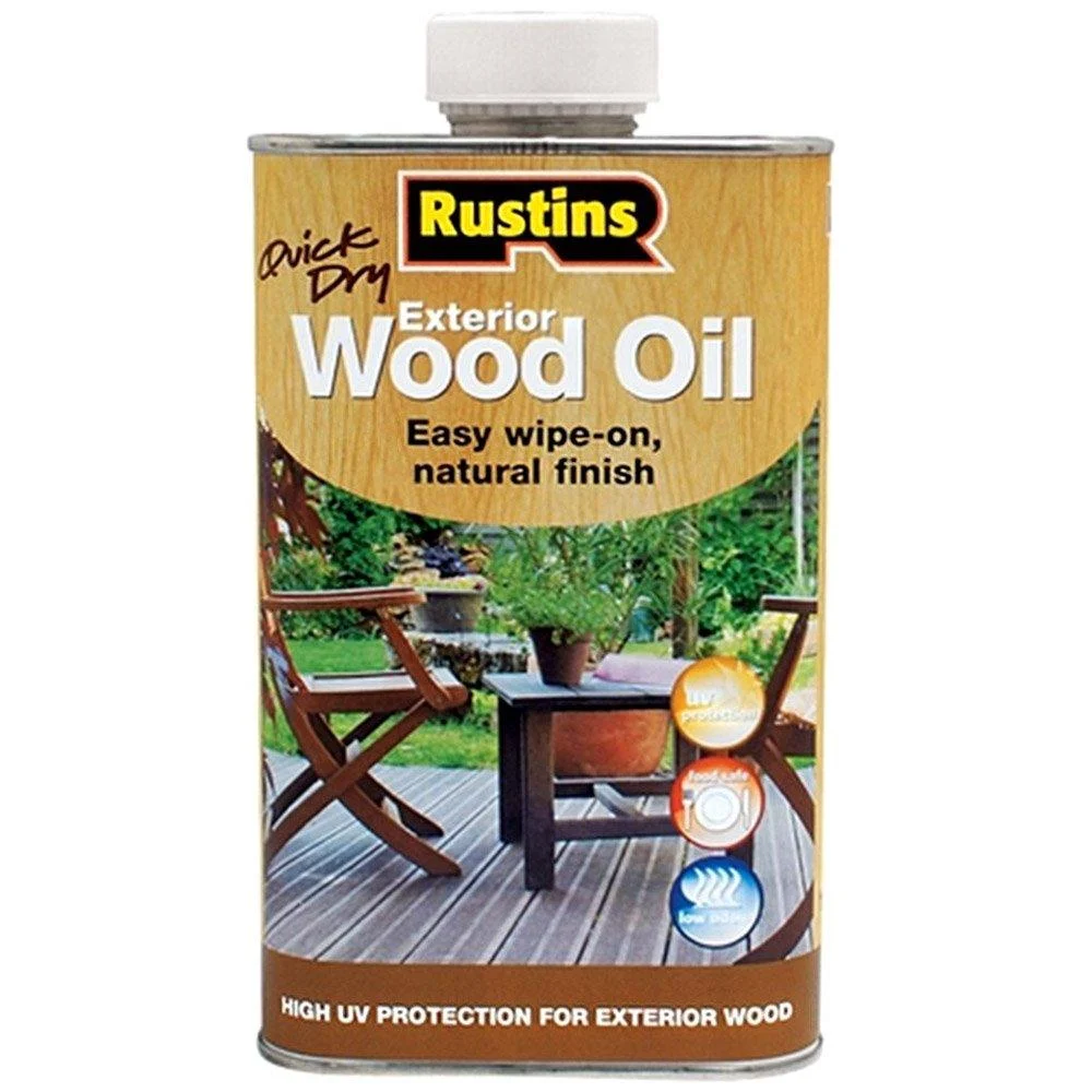 Quick Dry Exterior Wood Oil 1L - Rustins