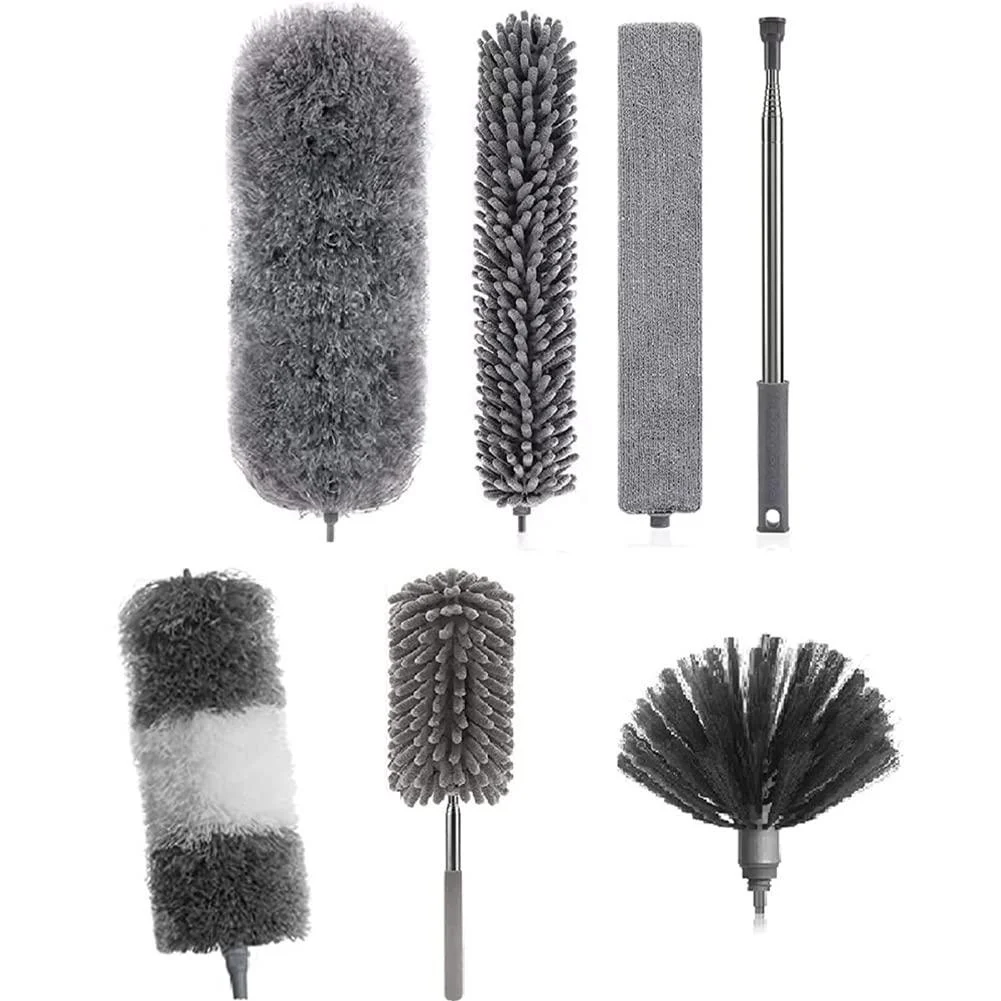 Facesunny 7PCS Washable Dusters for Cleaning Ceiling Fan High Ceiling Blinds Furniture