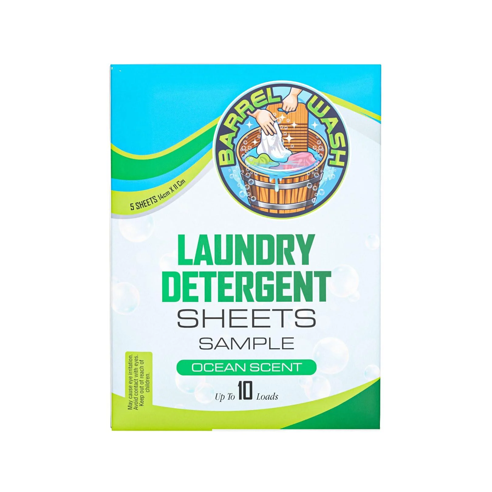 Laundry Detergent Sheets - Eco-Friendly Biodegradable Mess-Free Concentrated Laundry Solution - No Plastic Waste Easy to Use Travel-Friendly - 10 Loads (5 Sheets)
