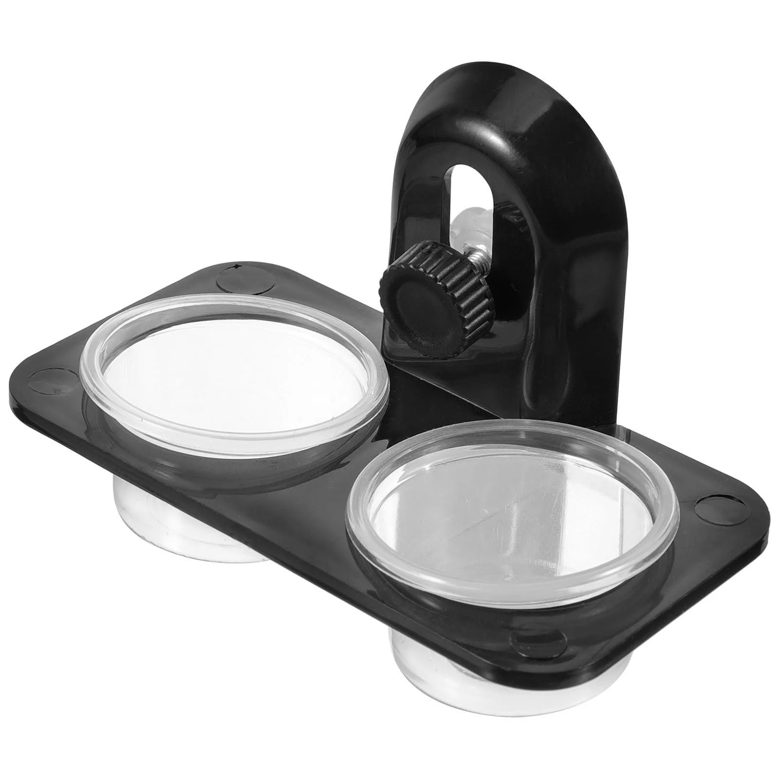 POPETPOP Gecko Feeder Ledge-Small Gecko Food Cups Reptile Feeder for Reptiles Food and Water Feeding(Screw Type) Size 1