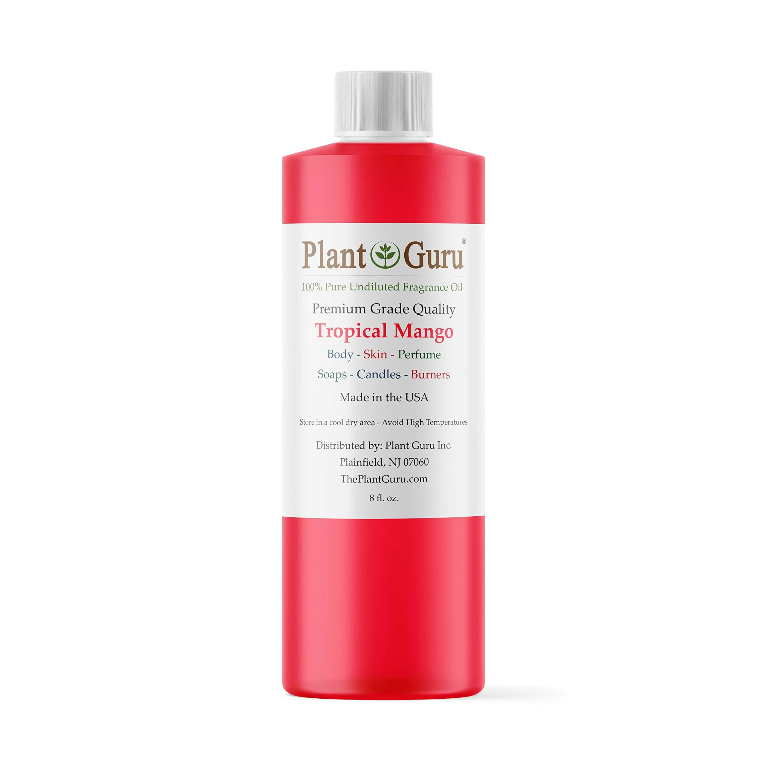 Tropical Mango Fragrance Oil 8 fl. oz. Scented Oil for DIY Soap Making Candles Bath Bombs Body Butters. Used in Aromatherapy Diffusers Burners and Warmers. Great Addition to Lotions and Creams. - Plant Guru