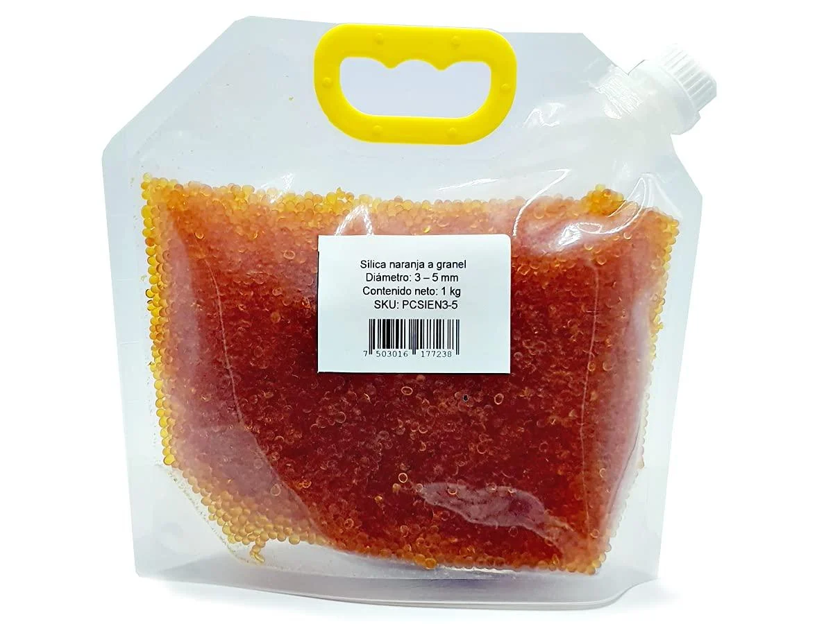 DeseCamen - Silica Gel Orange with Indicator - Moisture Absorption - DMF & Cobalt Free - (3-5 mm Orange) 3 - 5 mm Orange