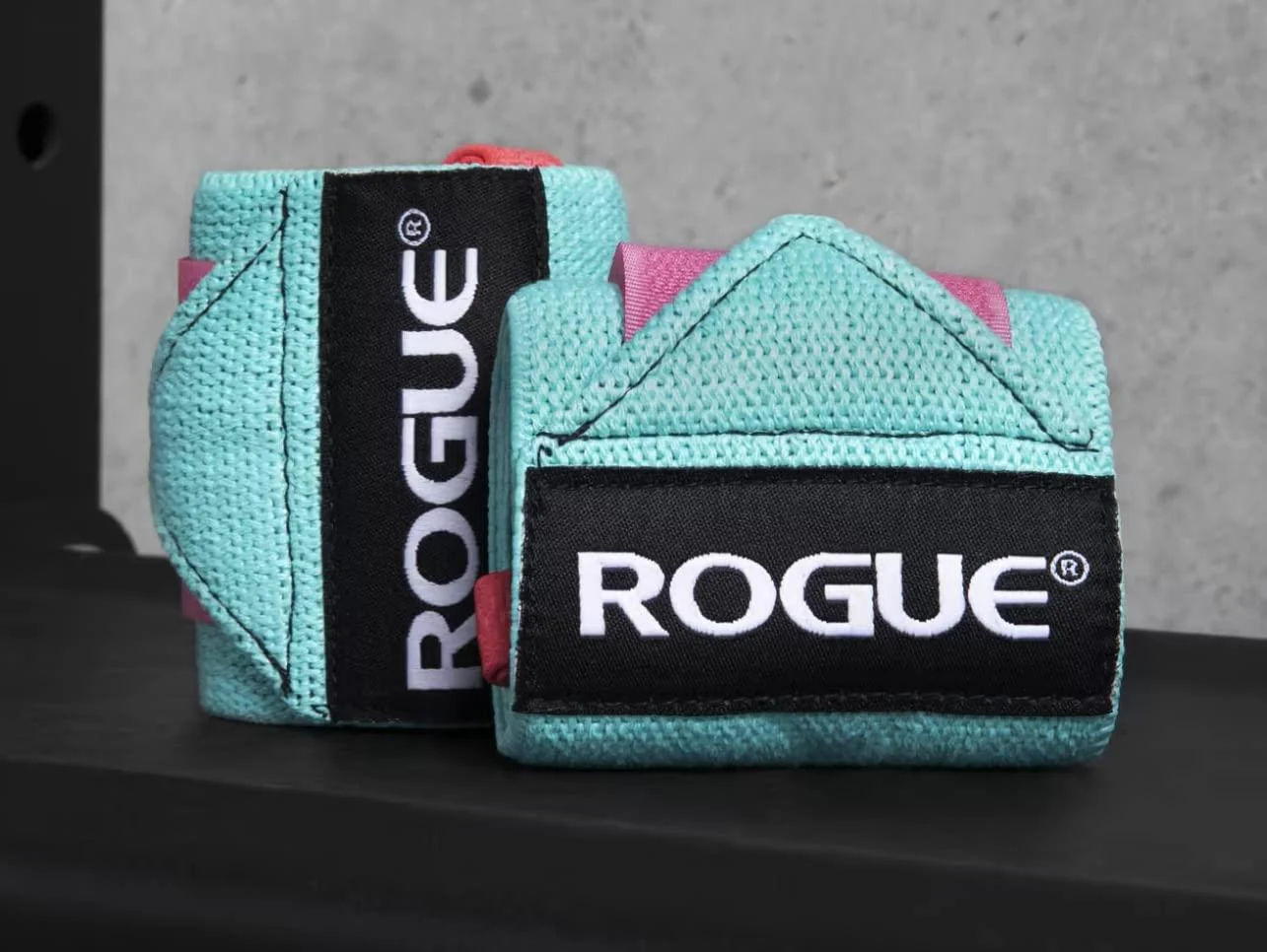 Rogue Fitness Wrist Wraps 24" Aqua/Pink - Generic