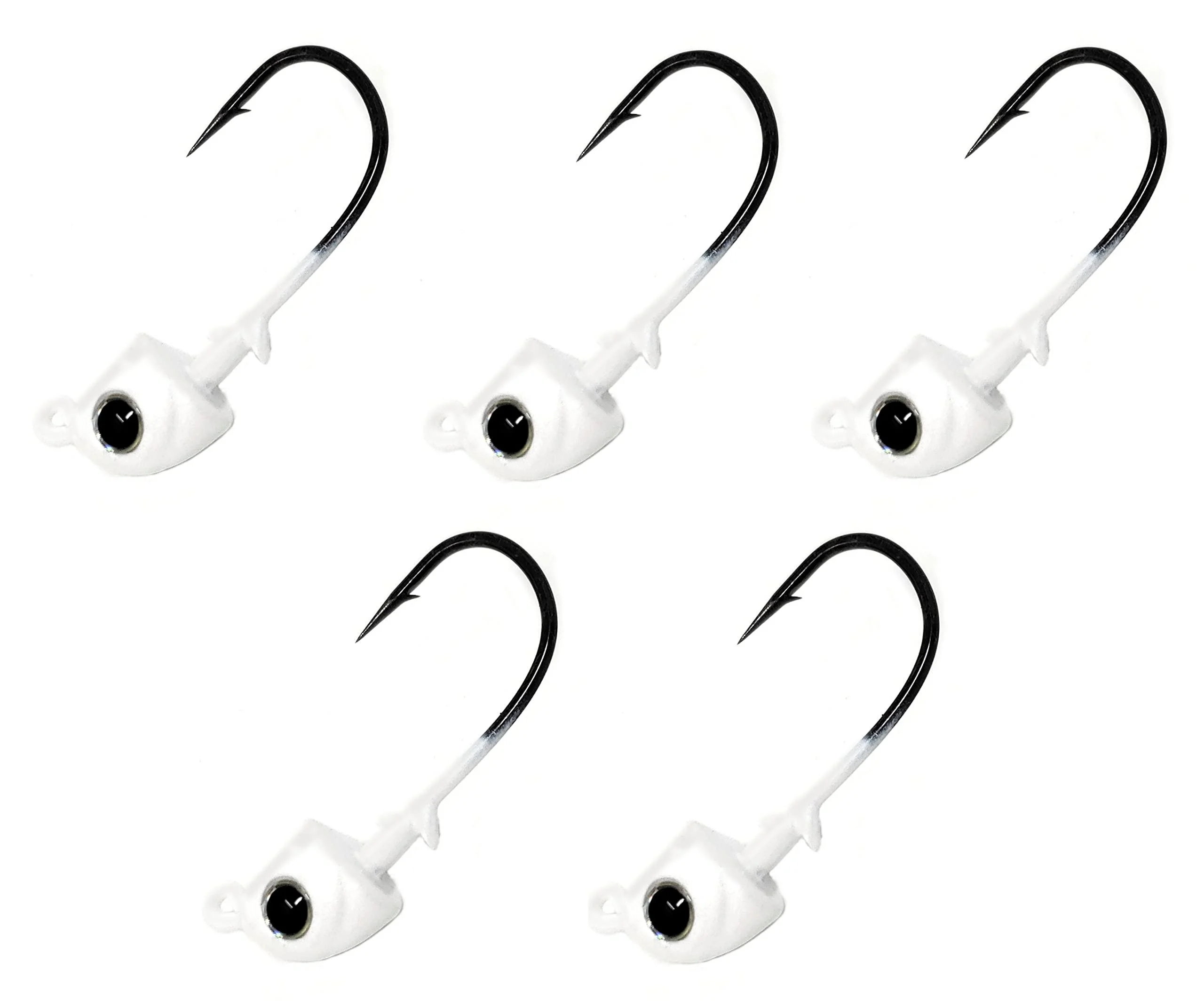 Reaction Tackle Tungsten Swimbait Jig Heads (5-Pack) 1/8 oz (5-pack) White