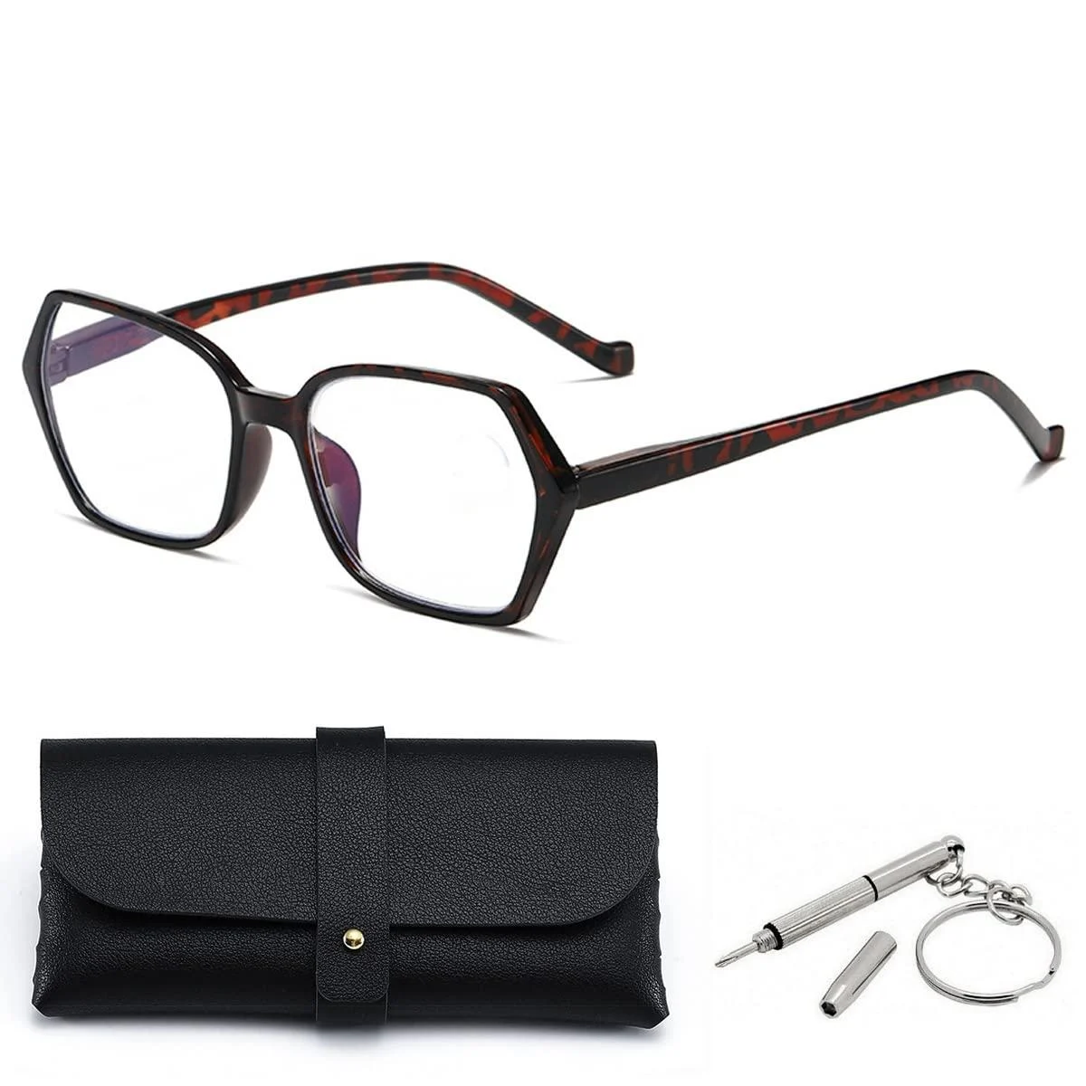 ZUKKY New Anti Blue Light Reading Glasses for Women and Men Hexagon Frame Computer Reading Glasses Spring Hinges Readers AM52