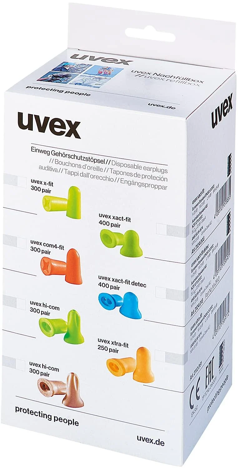 Uvex replacement earplugs xact-fit/xact-band 400 pairs